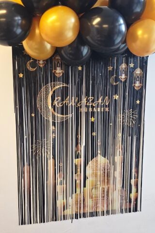 Ramazan Arka Fon Süs Ramazan Süslemesi Baskılı Arka Fon Ramazan Perde Süsü 130x100cm