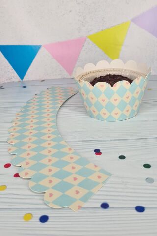 Alice in Wonderland Konsepti Cupcake Sargısı 10'lu