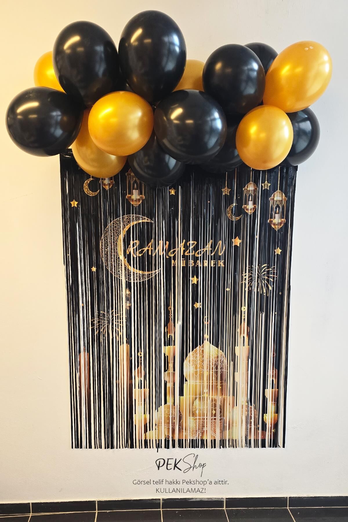 Ramazan Süsleme Seti Ramazan Arka Fon Perde ve Balonlar Ramazan Köşesi Süsleme Seti