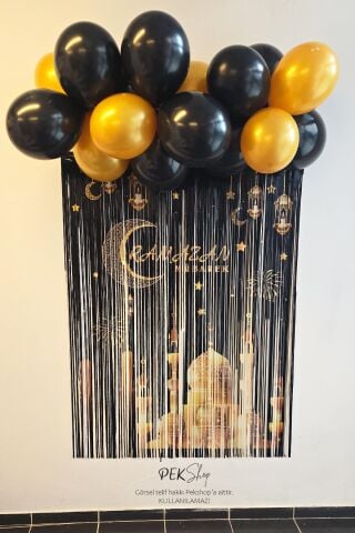 Ramazan Süsleme Seti Ramazan Arka Fon Perde ve Balonlar Ramazan Köşesi Süsleme Seti