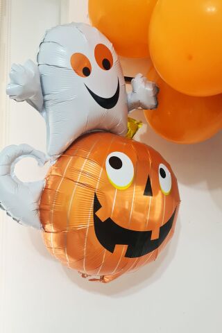 Cadılar Bayramı Sevimli Hayalet Balkabağı Folyo Balon Halloween Balonu
