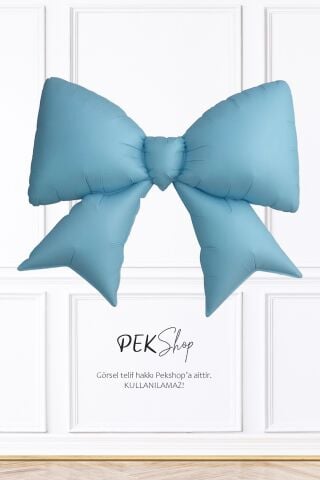 Mavi Büyük Fiyonk Folyo Balon Fiyonk Şekilli Balon