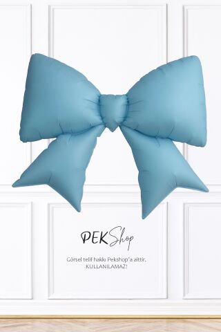 Mavi Büyük Fiyonk Folyo Balon Fiyonk Şekilli Balon