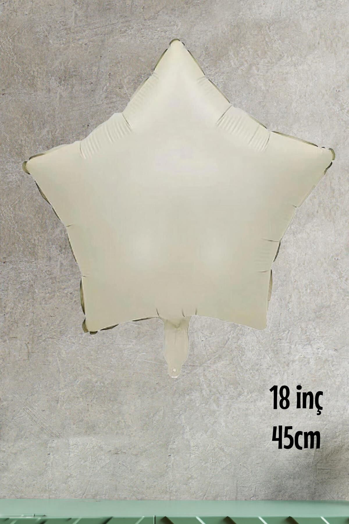 Retro Krem Yıldız Balon 18inç 45cm Retro Renk Balonlar