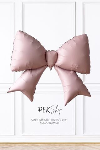 Pembe Büyük Fiyonk Folyo Balon Fiyonk Şekilli Balon