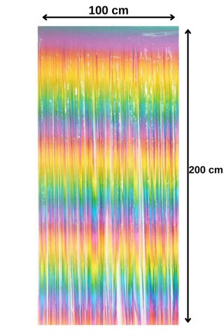 Fon Perde Kapı Perdesi Makaron Renkli Arka Fon Süs Parti Fonu