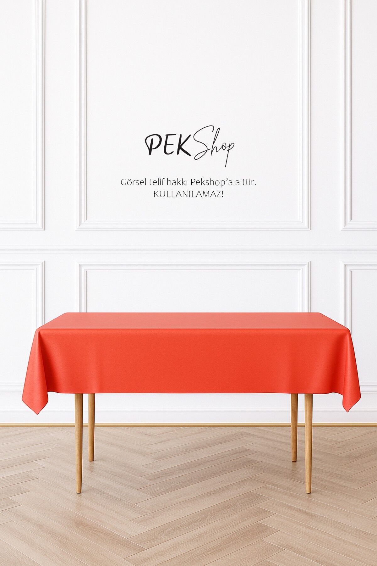 Tekrar Kullanılabilir Kırmızı Masa Örtüsü Lüks Plastik Masa Örtüsü Kırmızı