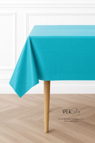 Tekrar Kullanılabilir Mavi Masa Örtüsü Lüks Plastik Masa Örtüsü Mavi
