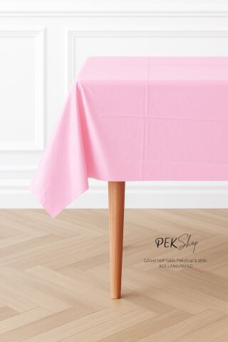 Tekrar Kullanılabilir Pembe Masa Örtüsü Lüks Plastik Masa Örtüsü Pembe