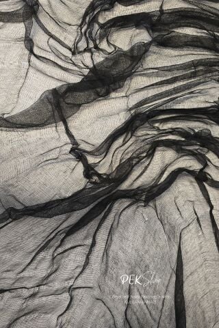 Cadılar Bayramı Tül Perde Siyah 120x200 cm Halloween Duvar Masa Süsü