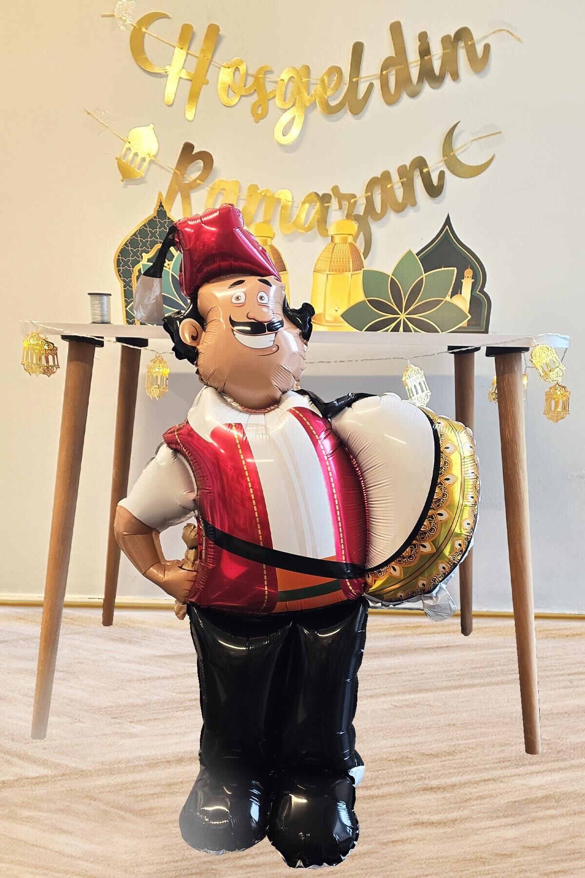Ramazan Davulcusu Folyo Balon Ramazan Süsleme Balonu 120cm