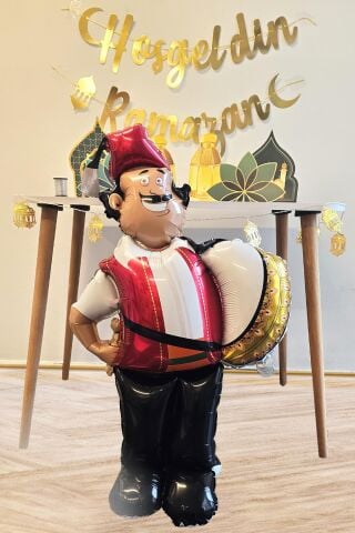 Ramazan Davulcusu Folyo Balon Ramazan Süsleme Balonu 120cm