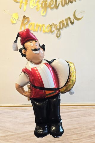 Ramazan Davulcusu Folyo Balon Ramazan Süsleme Balonu 120cm
