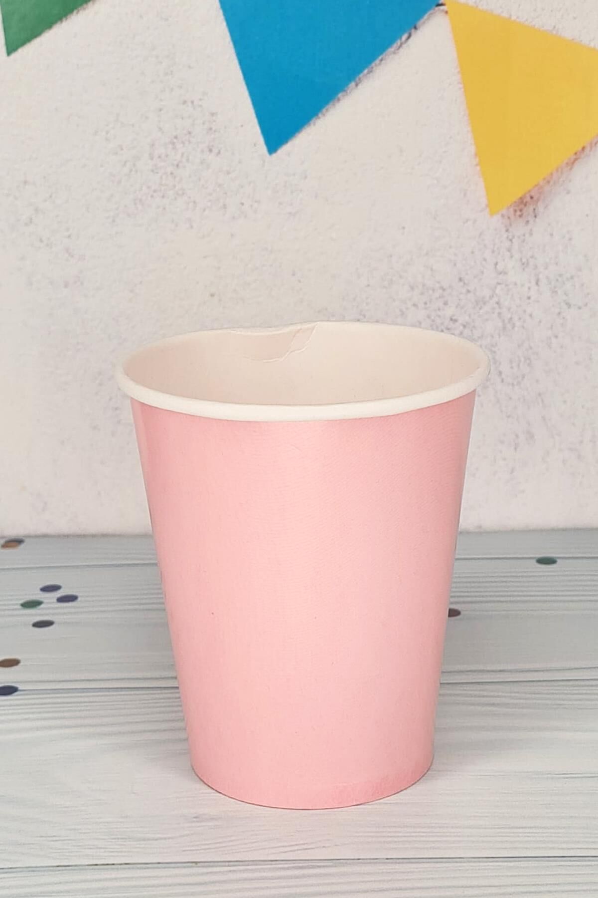 Pembe Karton Bardak 8oz 8 li