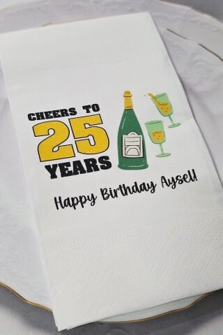 Cheers Konsept Doğum Günü Baskılı Peçete