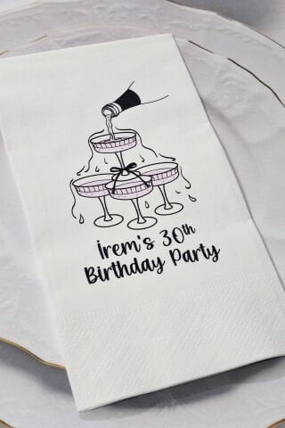 Fiyonk Kadehler Konsept Baskılı Peçete