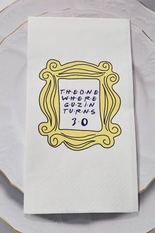 Friends Konsept Çerçeveli Baskılı Peçete