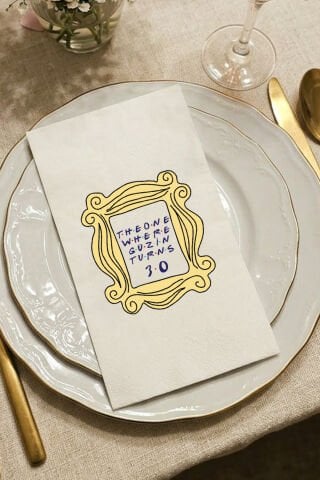 Friends Konsept Çerçeveli Baskılı Peçete