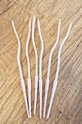 Spiral Beyaz Pasta Mumu Beyaz Renk Mum 6 lı Beyaz Kıvrık Mum