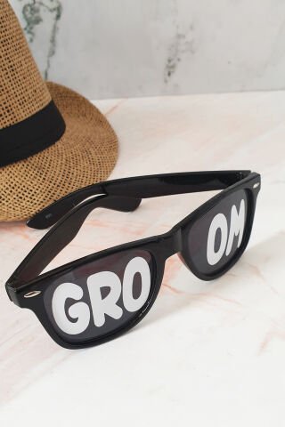 Groom Yazılı Damat Gözlüğü - Gelin Damat Fotoğraf Aksesuarı Gözlük