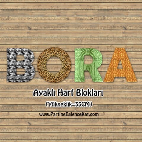 Safari Konsept Ayaklı Harf Blokları