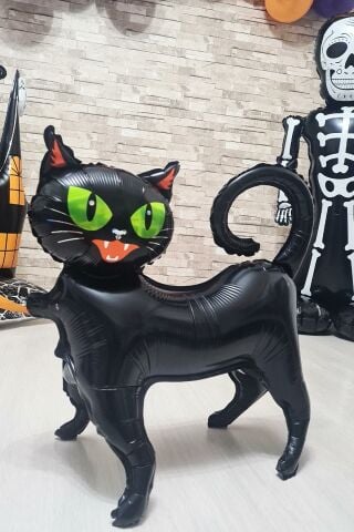 Ayaklı Siyah Kedi Folyo Balon