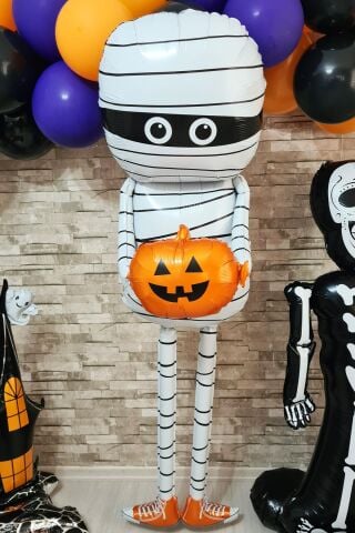 Büyük Mumya Folyo Balon Cadılar Bayramı Halloween Süsleri Dev Mumya Folyo Balon