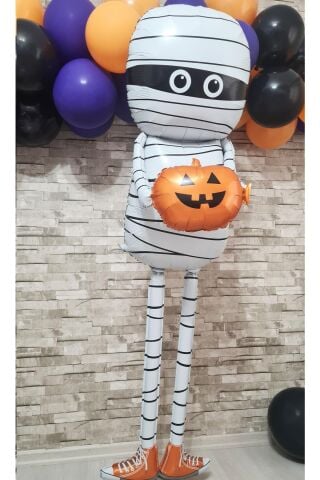 Büyük Mumya Folyo Balon Cadılar Bayramı Halloween Süsleri Dev Mumya Folyo Balon
