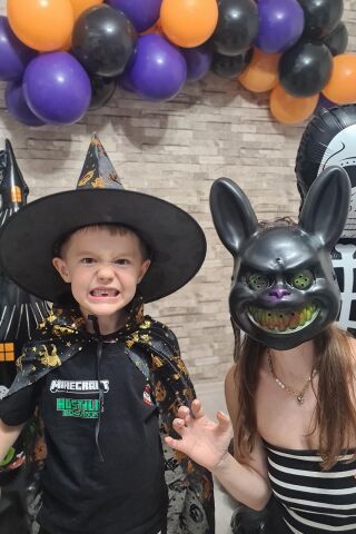 Siyah Tavşan Cadılar Bayramı Halloween Maskesi Katil Tavşan Korkunç Maske SİYAH