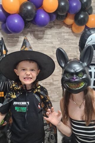 Siyah Tavşan Cadılar Bayramı Halloween Maskesi Katil Tavşan Korkunç Maske SİYAH
