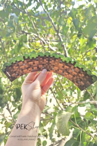 Minecraft Konsept Cupcake Sargısı 10'lu Minecraft Tema Doğum Günü