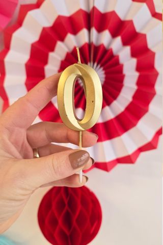 40 Yaş Gold Mum Rakam Pasta Mumu Yaş Mum Gold Renk