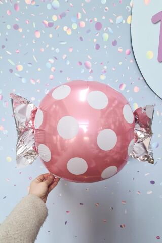 Şeker Paketi Şekilli Folyo Balon Şeker Balon PEMBE