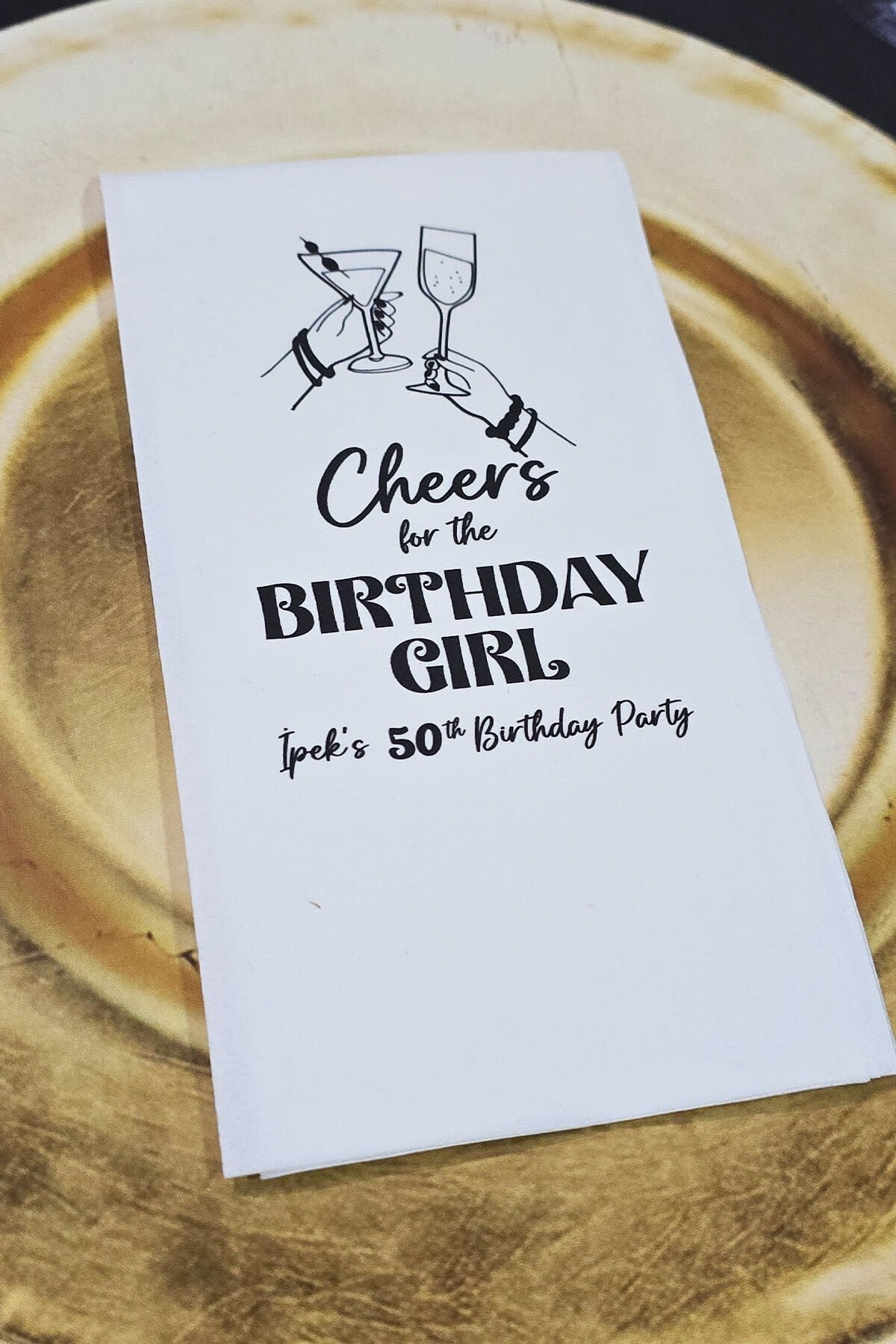 Cheers for the Birthday Girl Konsept Baskılı Peçete