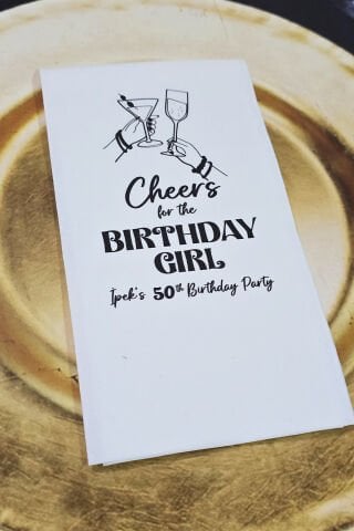 Cheers for the Birthday Girl Konsept Baskılı Peçete