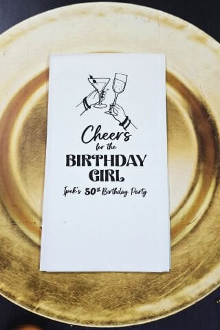 Cheers for the Birthday Girl Konsept Baskılı Peçete
