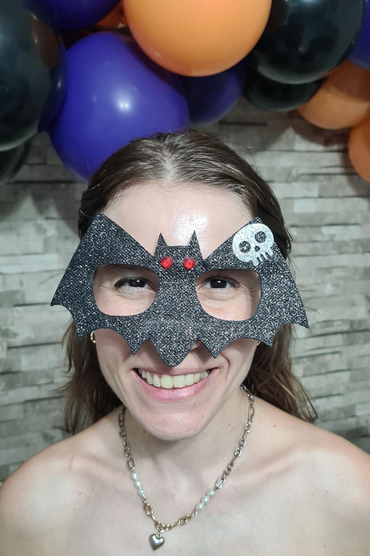 Yarasa Şeklinde Kurukafalı Gözlük Cadılar Bayramı Gözlüğü Halloween Aksesuarları