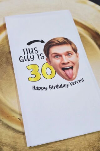 Fotoğraflı Yaş Detaylı Konsept Baskılı Peçete