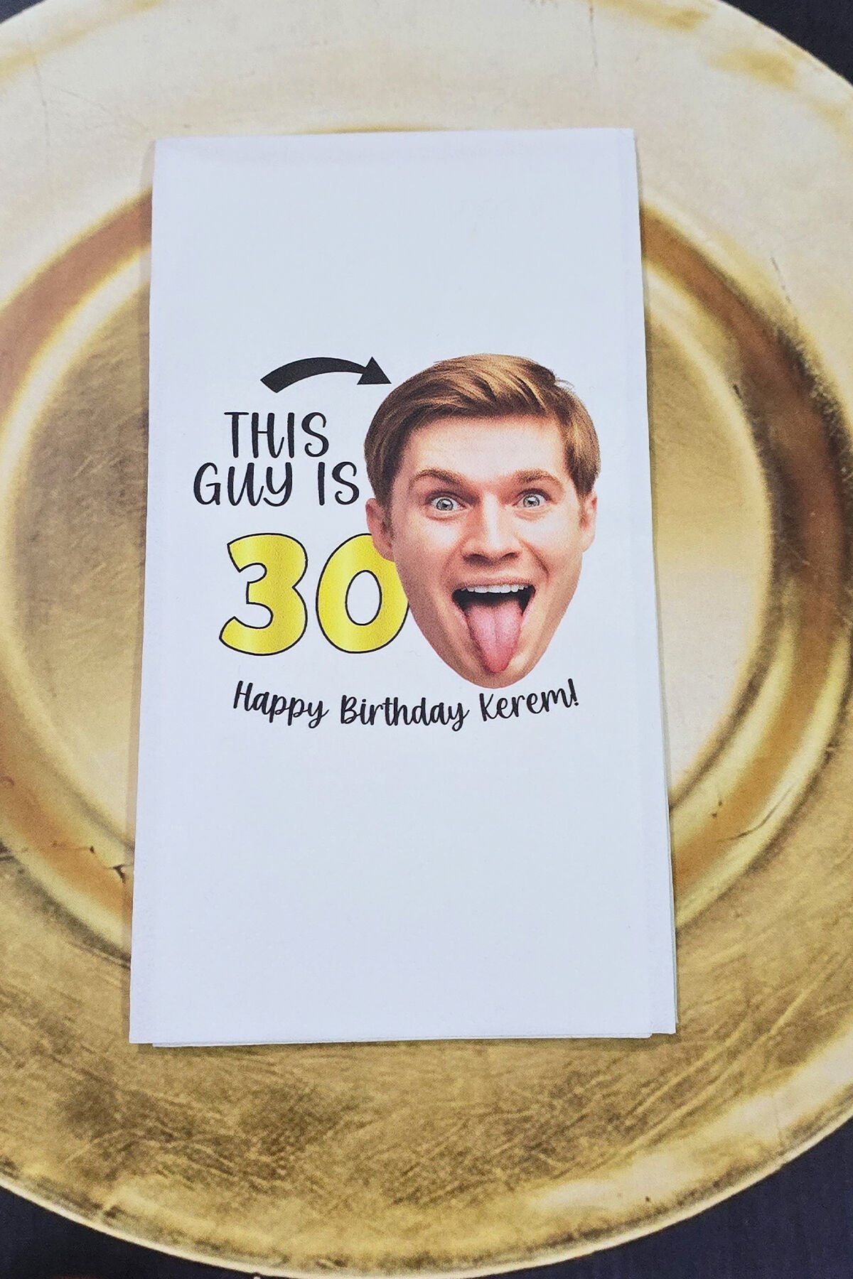 Fotoğraflı Yaş Detaylı Konsept Baskılı Peçete