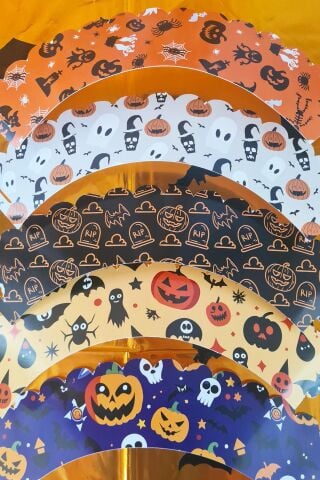 Cadılar Bayramı Konsepti Cupcake Sargısı 10'lu