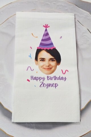 Fotoğraflı Birthday Konsept Baskılı Peçete