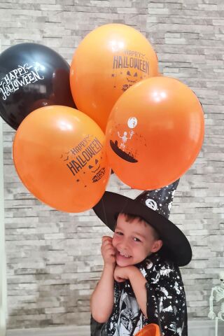 Cadılar Bayramı Balonları 10lu Paket Halloween Baskılı Balonlar