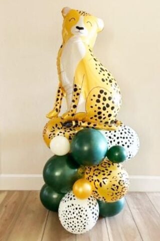 Çita Folyo Balon Safari Tema Doğum Günü Balonları 100cm