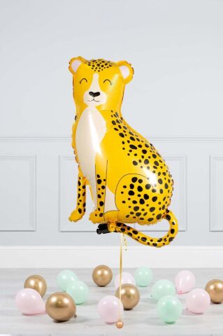 Çita Folyo Balon Safari Tema Doğum Günü Balonları 100cm