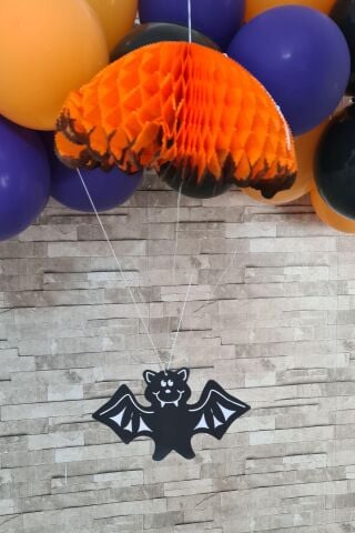 Cadılar Bayramı Tavan Süsü Yarasa Paraşüt Süs Halloween Süsü