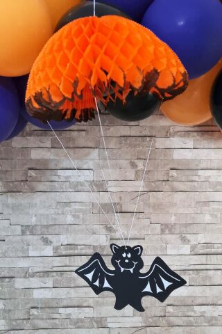 Cadılar Bayramı Tavan Süsü Yarasa Paraşüt Süs Halloween Süsü