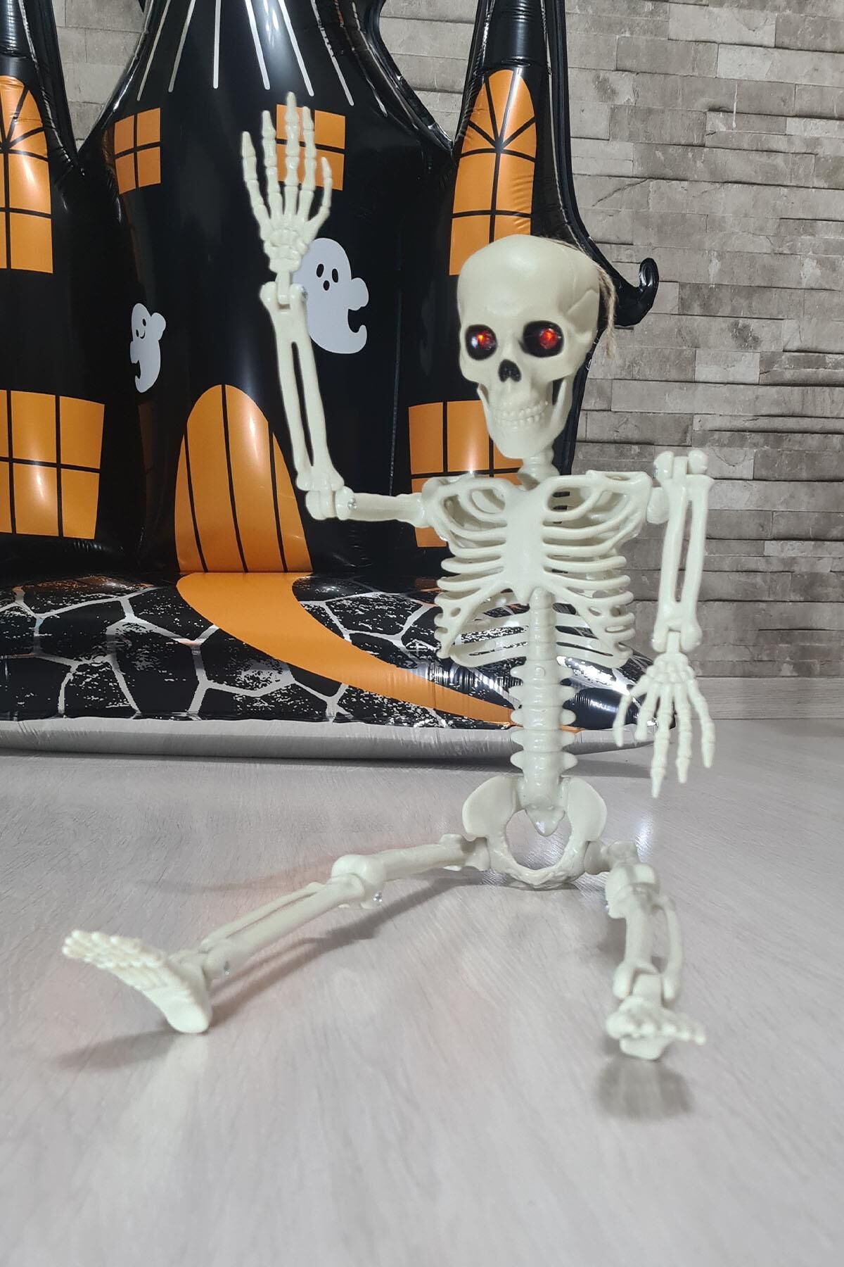 Cadılar Bayramı İskelet Figür Şekil Alabilen İskelet Büyük Boy 60cm