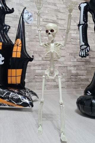 Cadılar Bayramı İskelet Figür Şekil Alabilen İskelet Büyük Boy 60cm