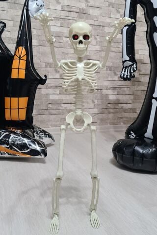 Cadılar Bayramı İskelet Figür Şekil Alabilen İskelet Büyük Boy 60cm