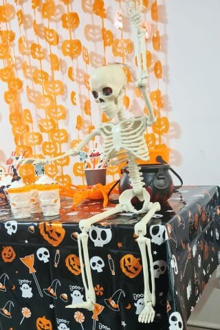 Cadılar Bayramı İskelet Figür Şekil Alabilen İskelet Büyük Boy 60cm